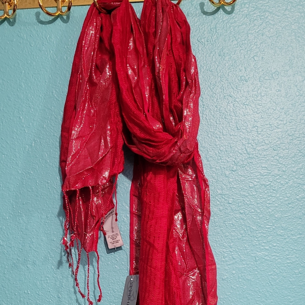 Bright fuscia pink scarf